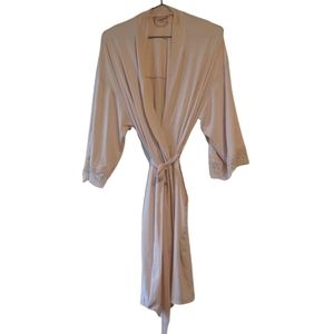 La Vie En Rose Pink Satin Robe